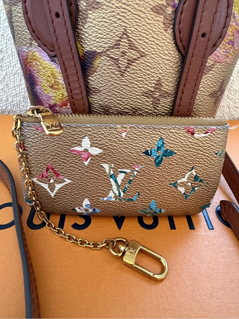 Louis Vuitton Nano Crossbody Bag And Pouch